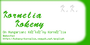kornelia kokeny business card